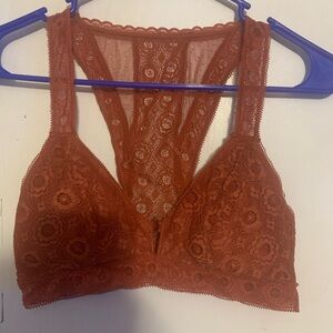 Aerie Lace Bralette in Warm Rust